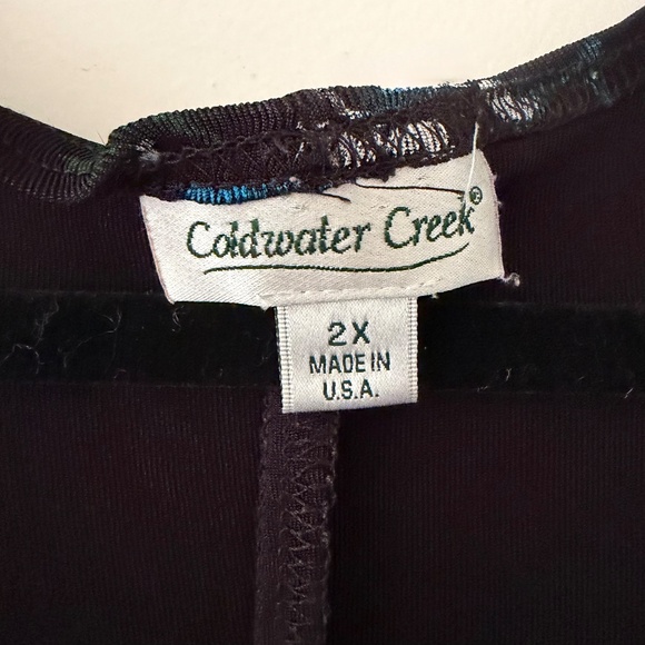 Coldwater Creek Mesh Lined Floral Boho Casual Easy Weekend Plus Size Dress 2X - Picture 2 of 9